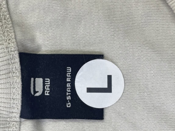 G STAR RAW T SHIRT MINIMAL OFF WHITE UOMO PRE OWNED L