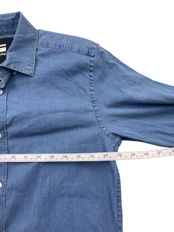 G STAR RAW ΤΖΙΝ ΠΟΥΚΑΜΙΣΟ ΜΙΝΙΜΑΛ WASHED BLUE ΑΝΤΡΙΚΟ PRE OWNED S