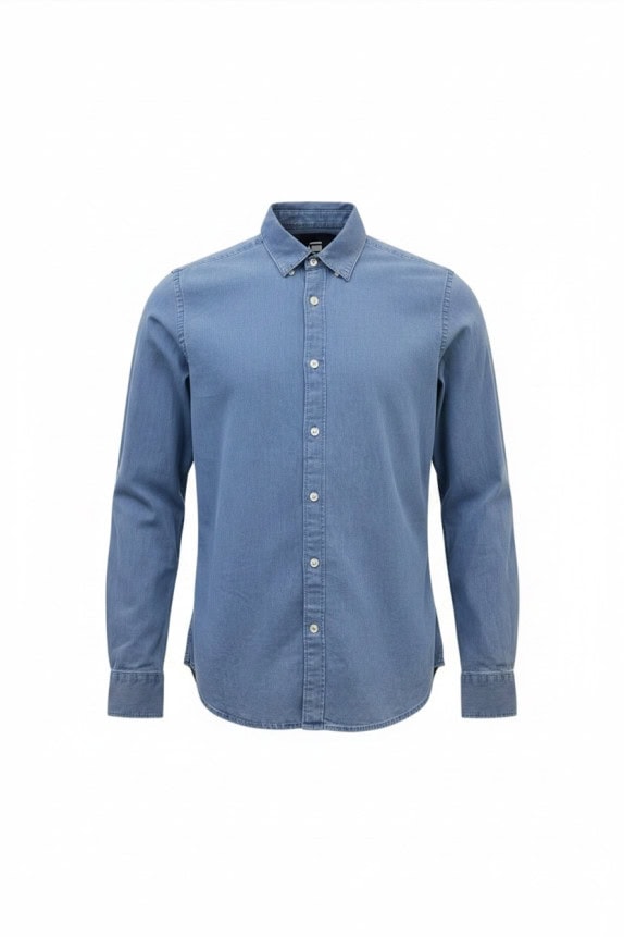 G STAR RAW CAMICIA DENIM MINIMAL BLU WASHED UOMO PRE OWNED S