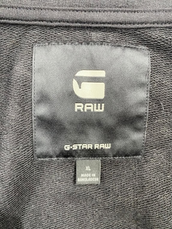 G-STAR RAW FULL ZIP TRACK JACKET LOGO BLACK MEN'S XL
