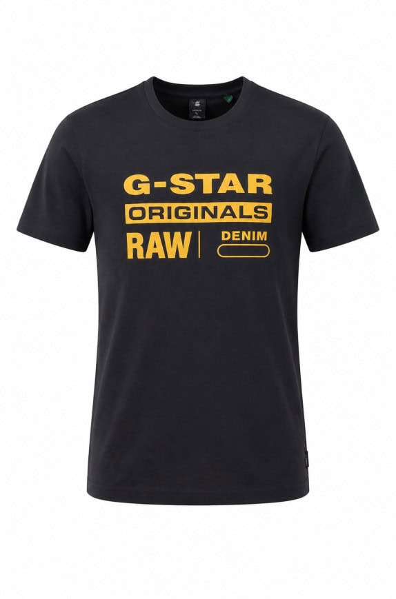G STAR T SHIRT GRAPHIC NERO UOMO PRE OWNED L