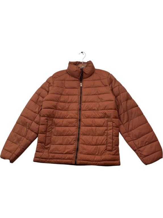 GANT PUFFER JACKET MINIMAL BROWN WOMEN PRE OWNED S