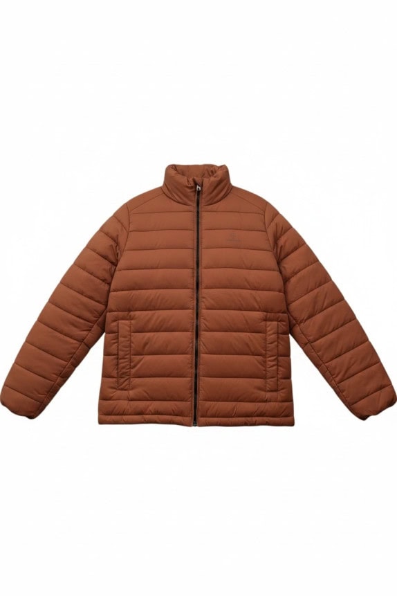 GANT PUFFER JACKET MINIMAL BROWN WOMEN PRE OWNED S