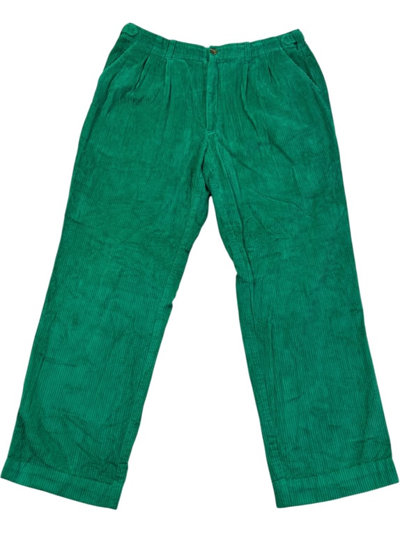 GANT Pantaloni in velluto a coste vintage verdi da uomo XL pre-owned