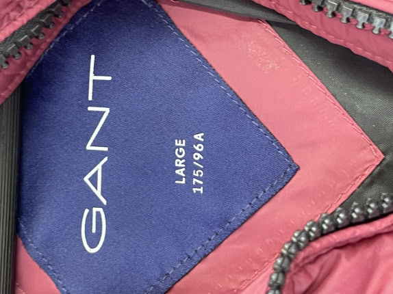 GANT PUFFER JACKET MINIMAL BURGUNDY MEN PRE OWNED L