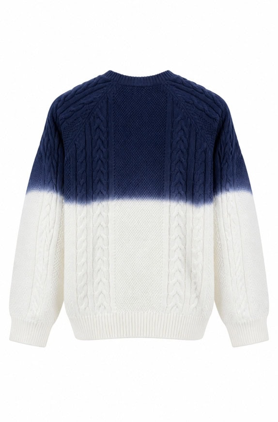 GANT KNIT JUMPER MINIMAL NAVY WHITE MEN PRE OWNED L