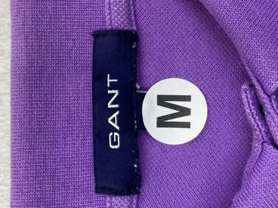 GANT POLO SHIRT MINIMAL VIOLA UOMO PRE OWNED M