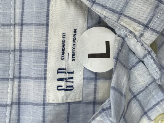 GAP CAMICIA CHECK BLU UOMO PRE OWNED L