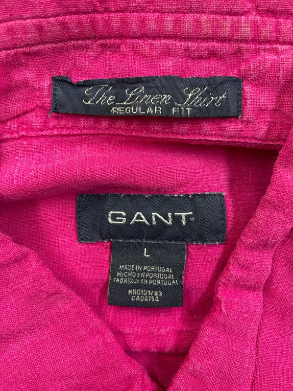 GANT ΠΟΥΚΑΜΙΣΟ ΛΙΝΟ REGULAR FIT MAGENTA ΑΝΔΡΙΚΟ LARGE