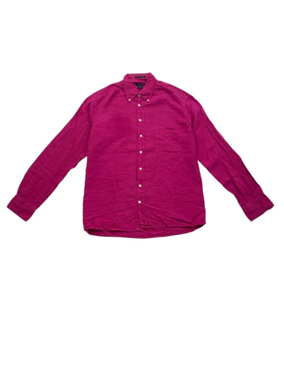 GANT ΠΟΥΚΑΜΙΣΟ ΛΙΝΟ REGULAR FIT MAGENTA ΑΝΔΡΙΚΟ LARGE