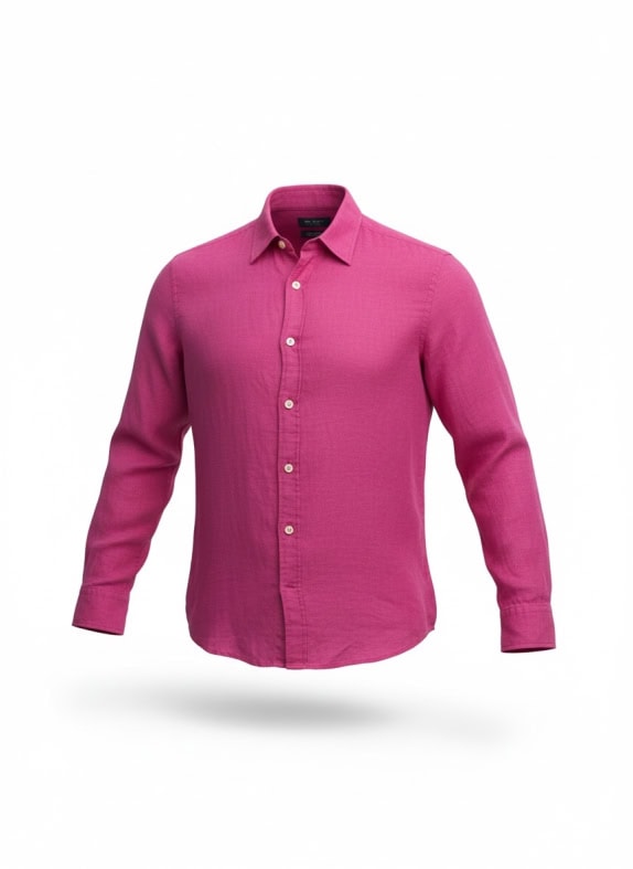 GANT ΠΟΥΚΑΜΙΣΟ ΛΙΝΟ REGULAR FIT MAGENTA ΑΝΔΡΙΚΟ LARGE