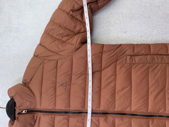GANT PUFFER JACKET MINIMAL BROWN MEN PRE OWNED L
