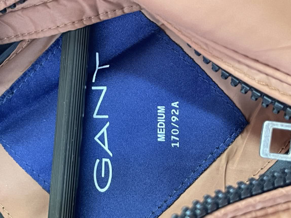 GANT PUFFER JACKET MINIMAL BROWN MEN PRE OWNED M
