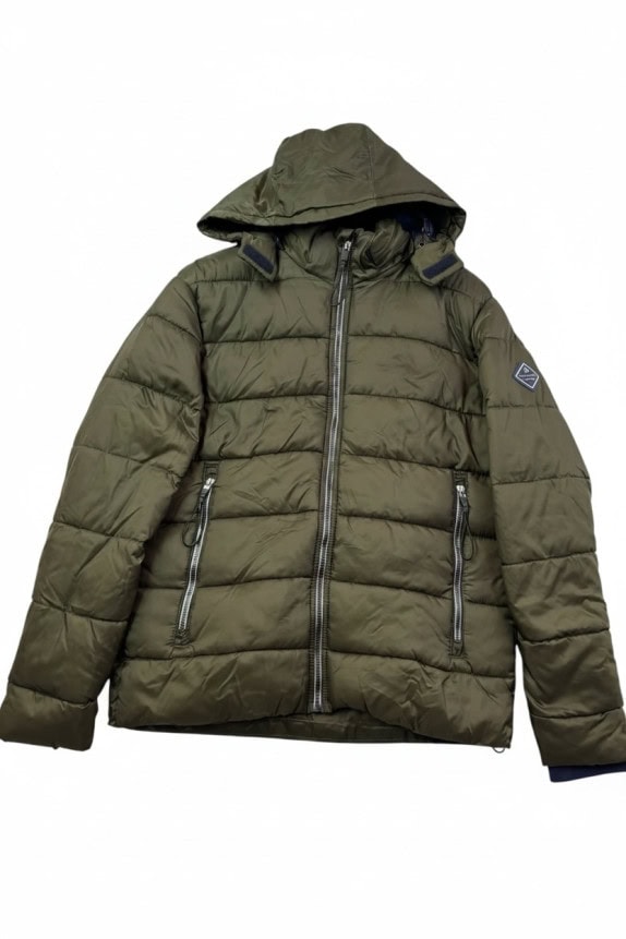 GANT PUFFER JACKET MINIMAL OLIVE WOMEN PRE OWNED S