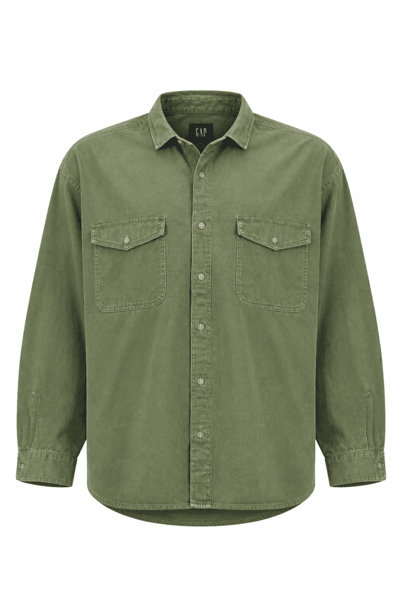 GAP CARGO SHIRT JACKET OVERSHIRT OLIVE ΑΝΤΡΙΚΟ PRE OWNED XL