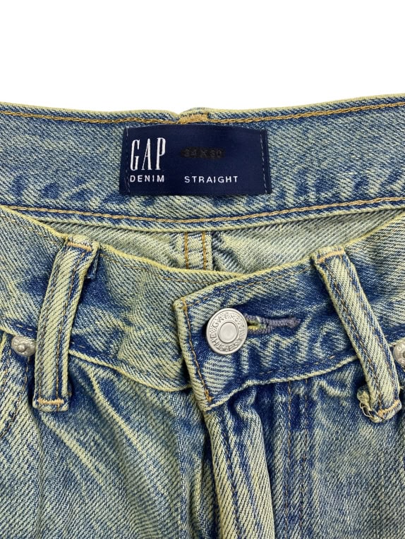 GAP Denim Straight Jeans Ανδρικό Γαλάζιο Μέγεθος 34