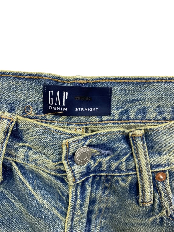 GAP Denim Straight Τζιν Παντελόνι Ανοιχτό Μπλε Ανδρικό W34 L32