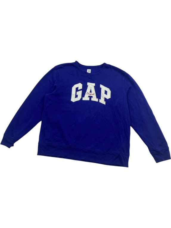 GAP SWEATSHIRT VINTAGE STYLE BIG LOGO BLUE MEN'S XL