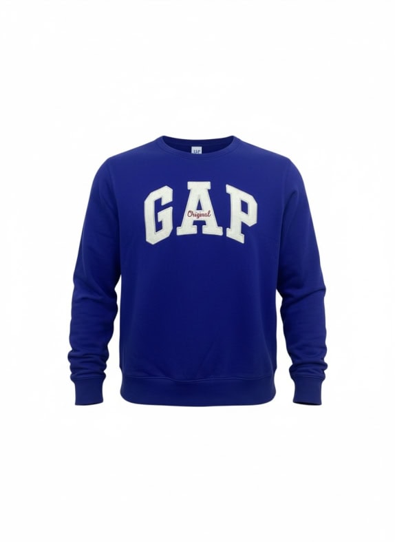 GAP SWEATSHIRT VINTAGE STYLE BIG LOGO BLUE MEN'S XL