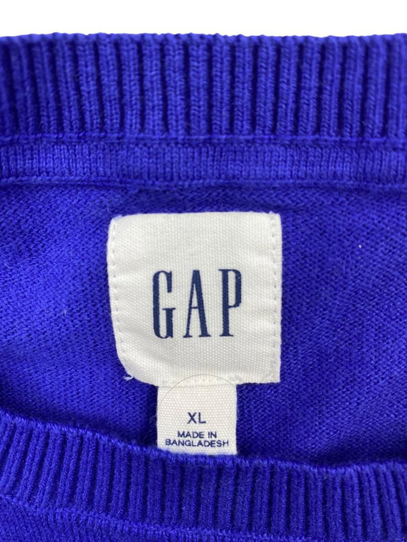 GAP ΠΛΕΚΤΗ ΜΠΛΟΥΖΑ CREWNECK ΜΠΛΕ ΑΝΔΡΙΚΗ XL