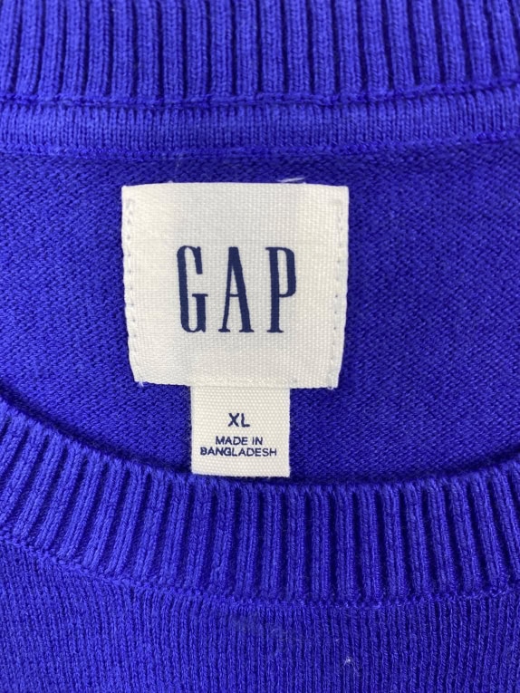 GAP Πλεκτό Πουλόβερ Casual Με Λογότυπο Μπλε Ανδρικό XL