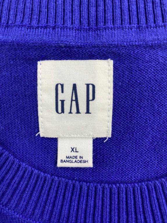 GAP Πλεκτό Πουλόβερ Casual Μονόχρωμο Μπλε Ανδρικό XL