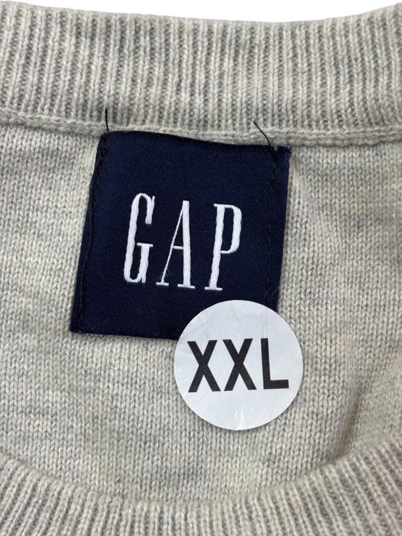 GAP ΠΛΕΚΤΟ ΠΟΥΛΟΒΕΡ ΡΙΓΕ ΓΚΡΙ ΑΝΤΡΙΚΟ PRE OWNED XXL