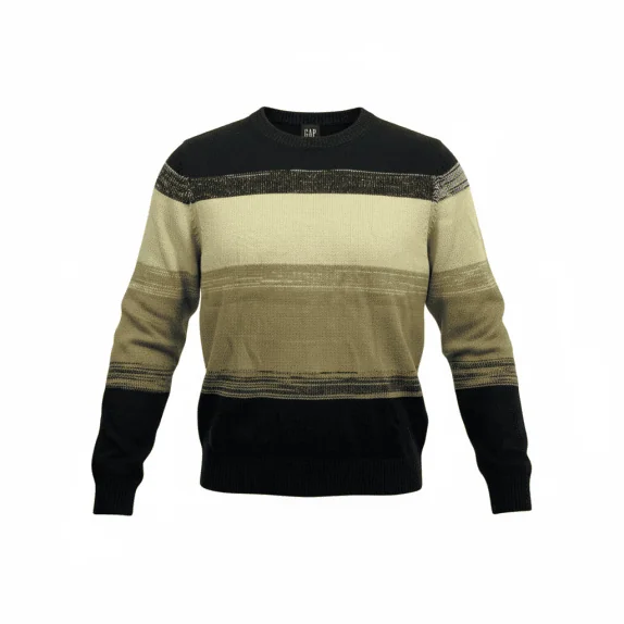 GAP Πλεκτό Sweater Colorblock Casual Logo Πολύχρωμο Ανδρικό L