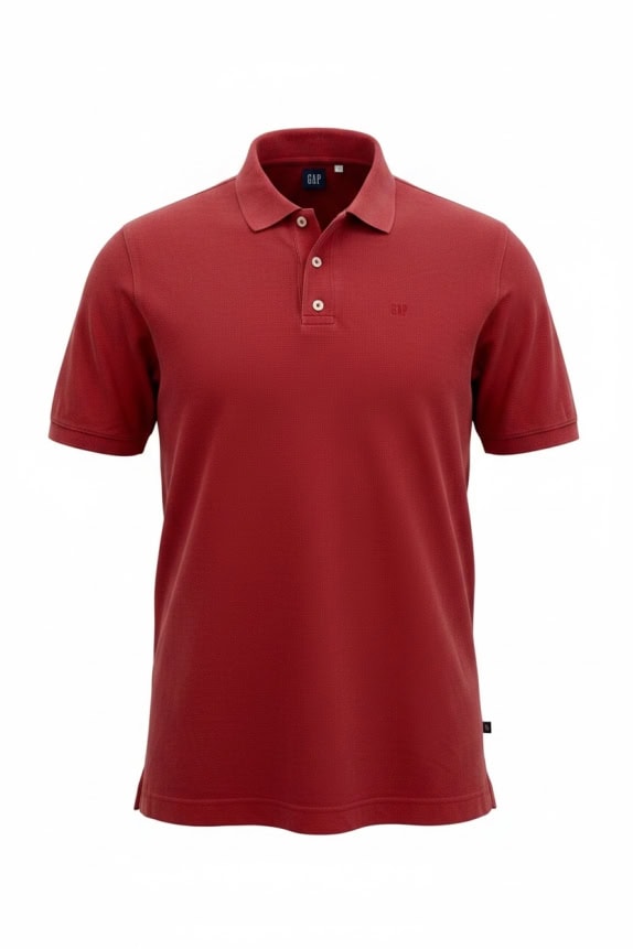 GAP Polo T-Shirt Logo Classico Rosso UNISEX L