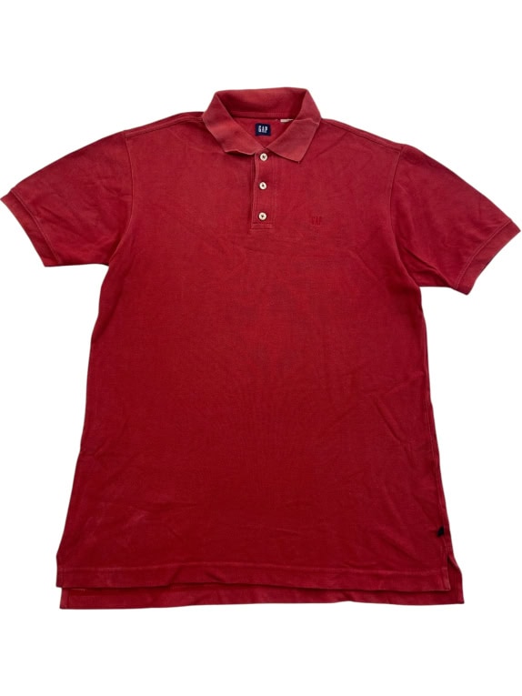 GAP Polo T-Shirt Logo Classico Rosso UNISEX L