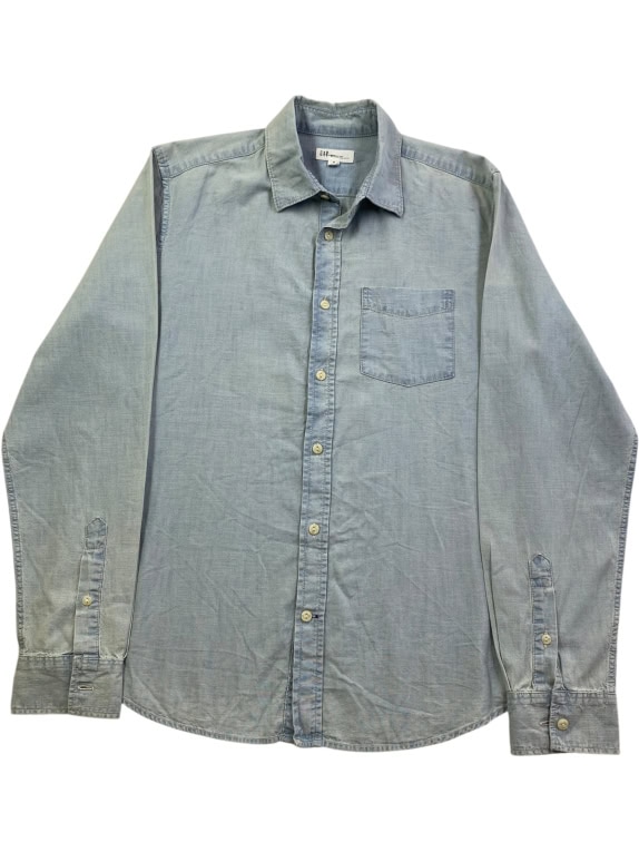 GAP SHIRT CHAMBRAY VINTAGE LIGHT BLUE MALE M
