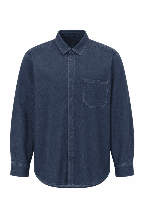 GAP ΠΟΥΚΑΜΙΣΟ DENIM ΜΠΛΕ ΑΝΤΡΙΚΟ PRE OWNED XL