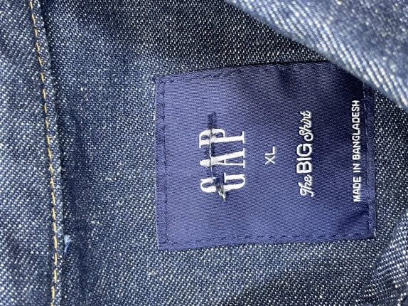 GAP DENIM SHIRT CLASSIC BLUE MEN PRE OWNED XL