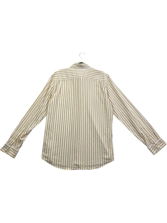 GAP camicia slim fit a righe con tasca giallo/bianco da uomo L