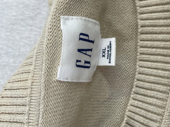 GAP MAGLIONE A RIGHE BEIGE UOMO PRE OWNED XXL