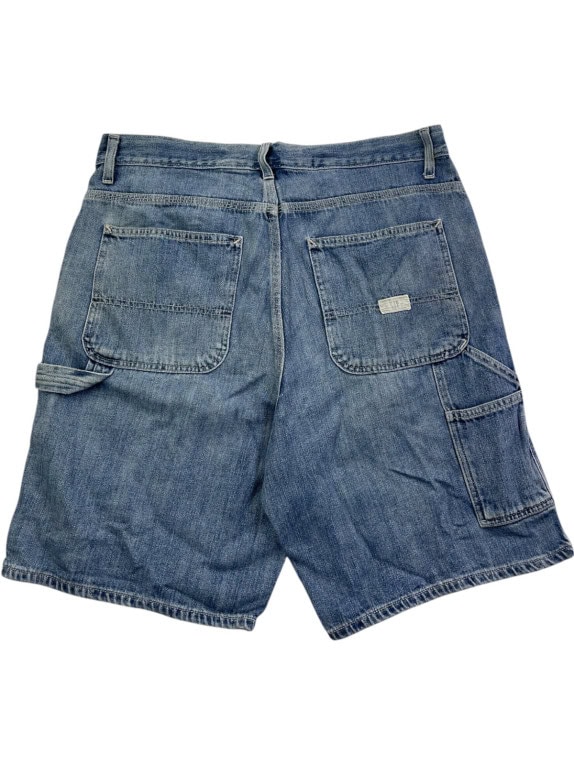 GAP SHORTS DENIM CARPENTER WORKWEAR WASHED BLUE UOMO PRE OWNED L
