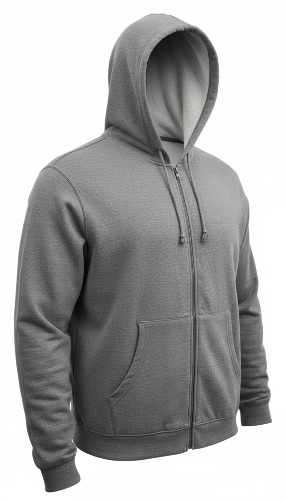 GAP felpa con cappuccio full zip grigio mélange da uomo 4XL