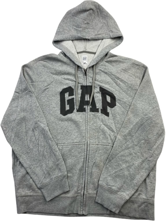 GAP Ζακέτα με Κουκούλα Vintage Λογότυπο Γκρι Ανδρική XL
