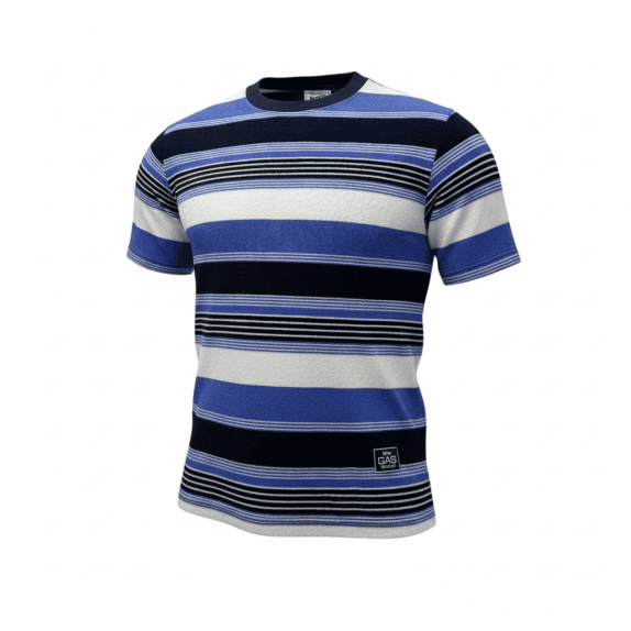 GAS STRIPED T-SHIRT BLUE TONES – SIZE S