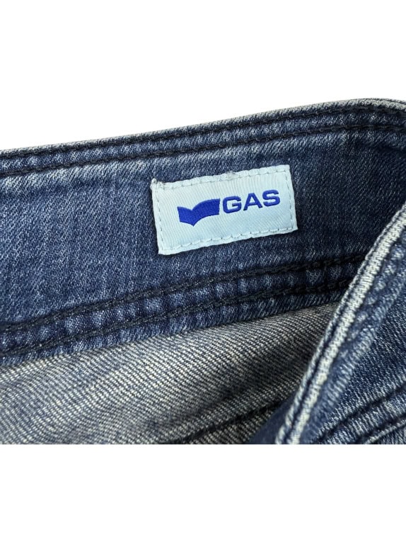 GAS Τζιν Παντελόνι CASUAL Λογότυπο Μπλε Ανδρικό S