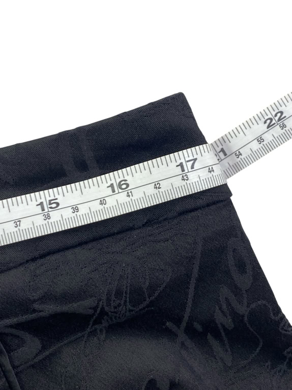 GATTINONI PENCIL SKIRT EMBOSSED LOGO PRINT BLACK WOMEN'S L