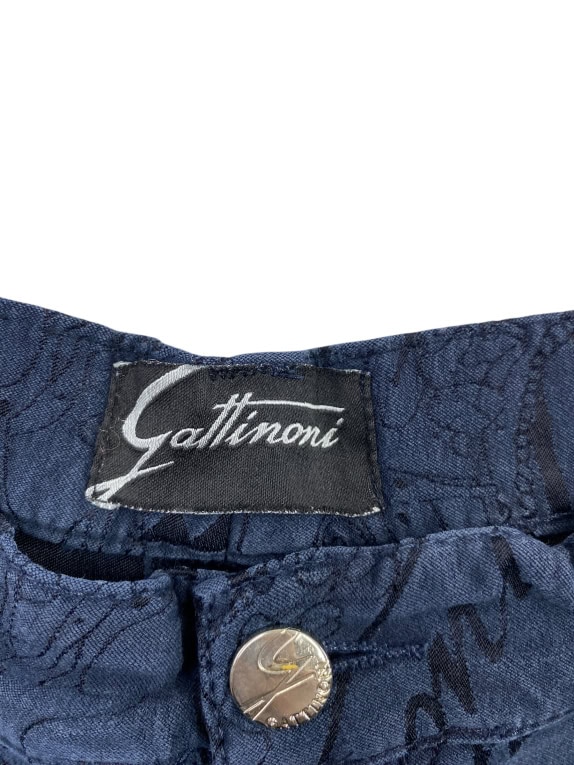 GATTINONI ΠΑΝΤΕΛΟΝΙ VINTAGE ALL-OVER LOGO ΜΠΛΕ ΑΝΔΡΙΚΟ M