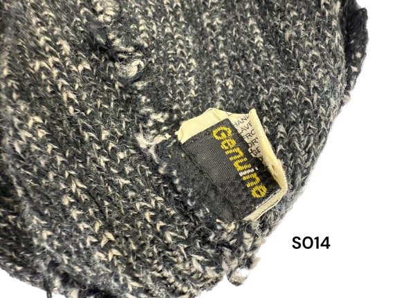GENUINE KNITTED HAT BLUE/GRAY MELANGE VINTAGE