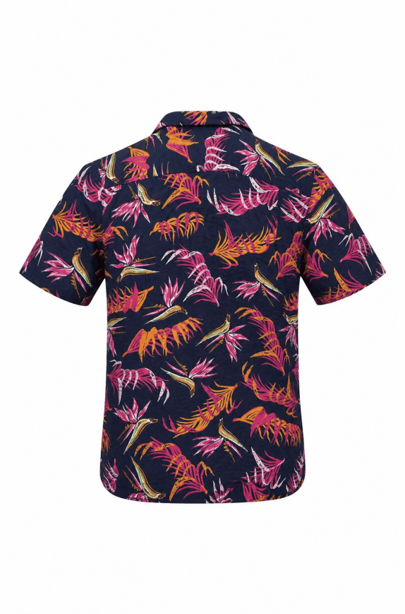 GEORGE CAMICIA HAWAIIAN PRINT NAVY UOMO PRE OWNED M