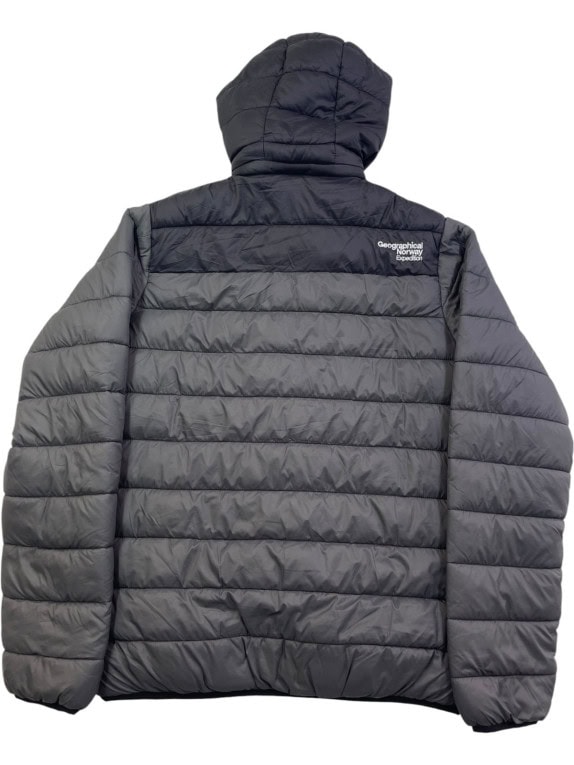 GEOGRAPHICAL NORWAY ΜΠΟΥΦΑΝ PUFFER SPORTSWEAR ΓΚΡΙ ΜΑΥΡΟ ΑΝΤΡΙΚΟ PRE OWNED S