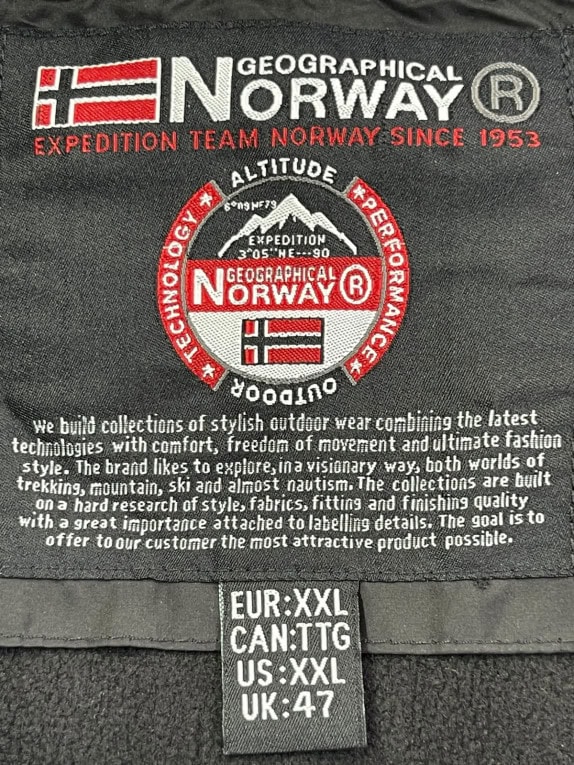 GEOGRAPHICAL NORWAY GIACCA SOFTSHELL SPORTSWEAR BLU UOMO PRE OWNED XXL