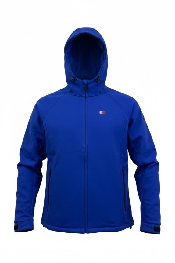 GEOGRAPHICAL NORWAY SOFTSHELL JACKET SPORTSWEAR BLUE MEN PRE OWNED XXL