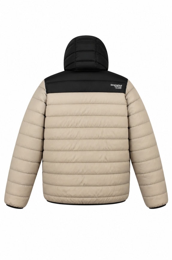 GEOGRAPHICAL NORWAY PUFFER JACKET MINIMAL BEIGE BLACK ΑΝΤΡΙΚΟ PRE OWNED S