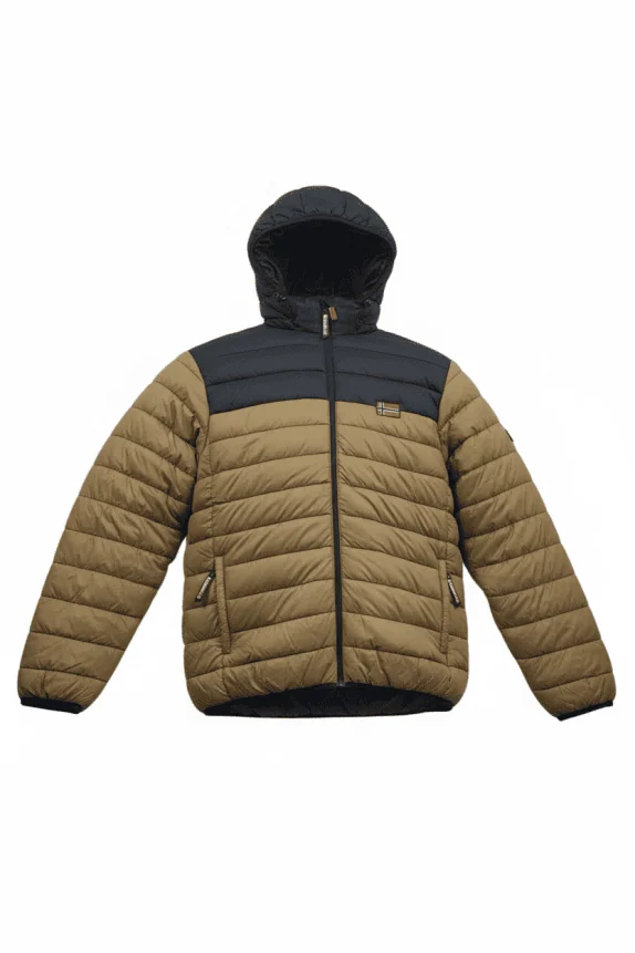 Geographical Norway Piumino Expedition con logo kaki/nero da uomo XXXLarge