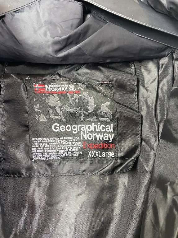 Geographical Norway Piumino Expedition con logo kaki/nero da uomo XXXLarge